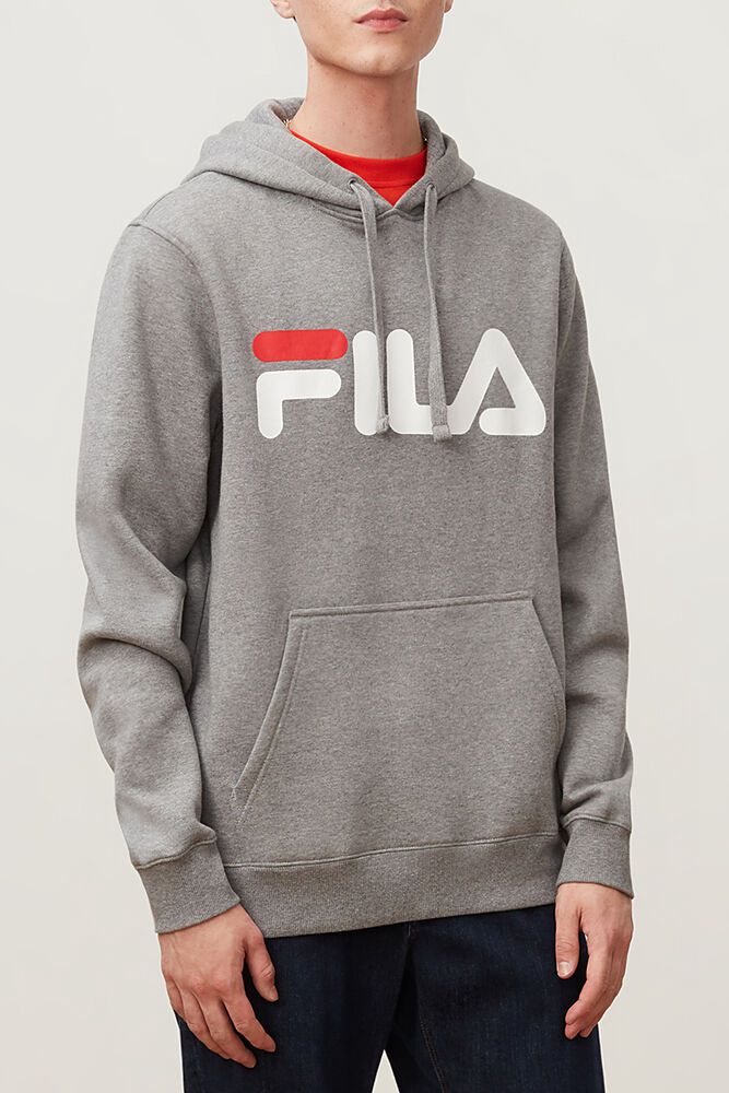 Fila Flori Grey Hoodie Mens - NZ 21730-BIGF